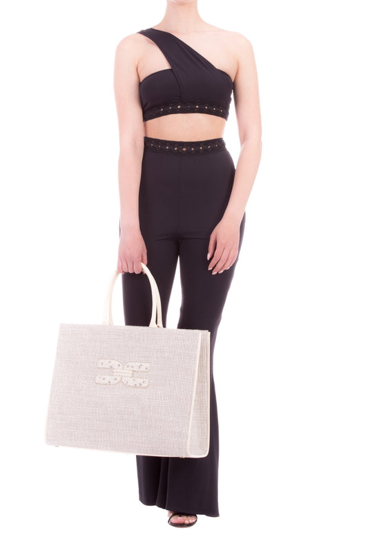 Me Fui Top Crop Monospalla con Passamaneria M20-0074NR BLACK