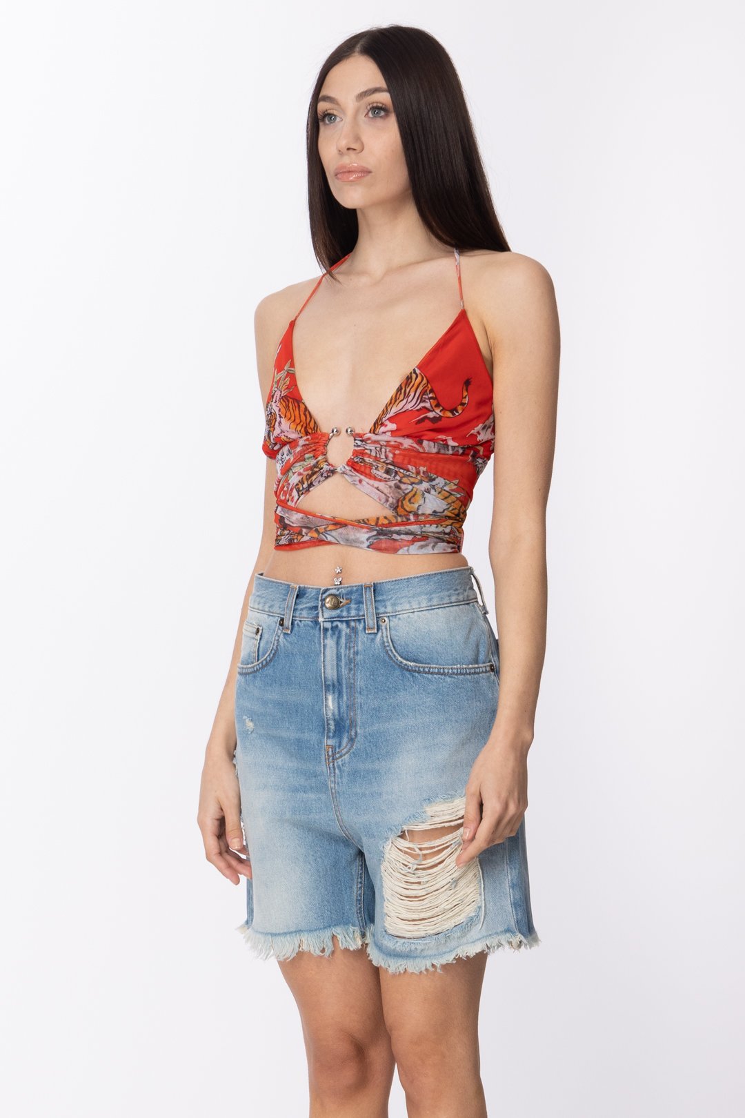 Aniye By Top In Tulle Mizzy Annodato In Vita 185205 TIGER-RED