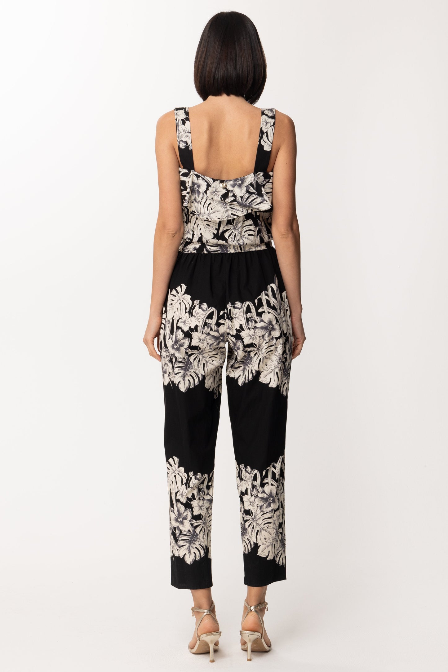 Twin-set Tuta con Cintura e Stampa Floreale 201TT2314 ST.FIORE GRAFICO NERO