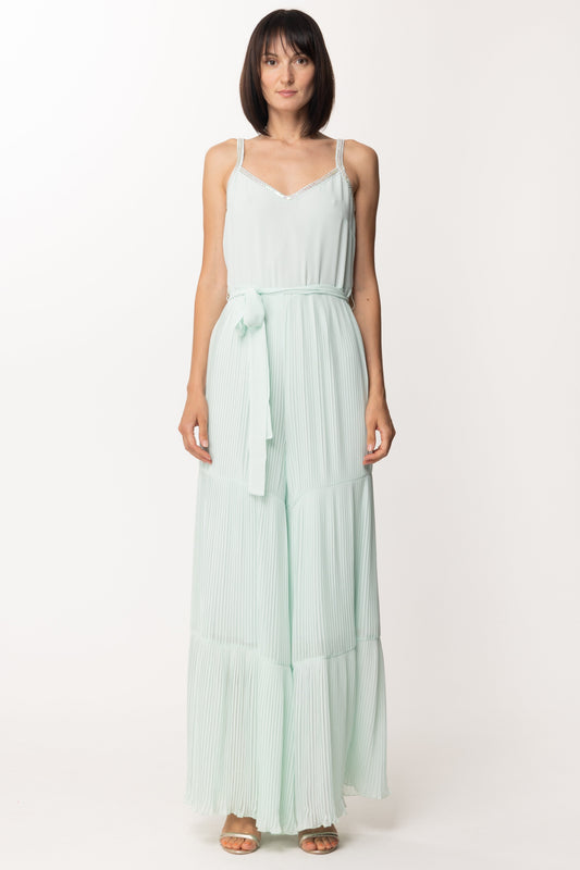 Twin-set Tuta Lunga con Plissè 201TT2091 MOONLIGHT JADE